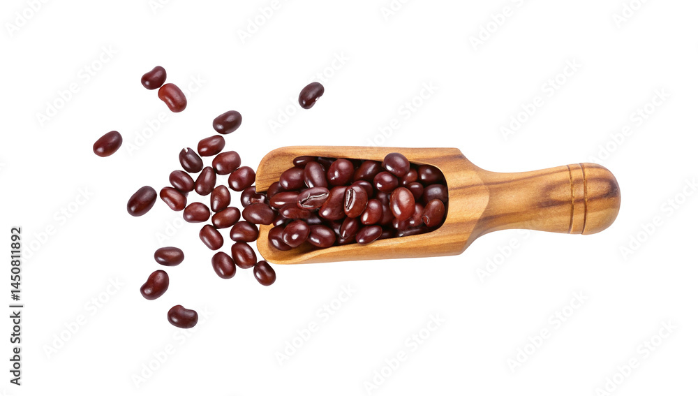 Fototapeta premium azuki or red beans on white background