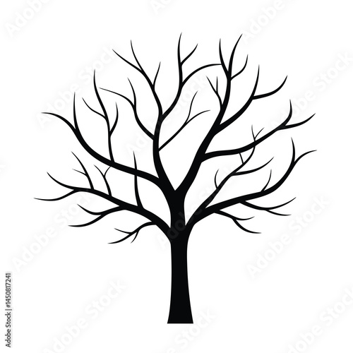 Minimalist Tree Silhouette Illustration