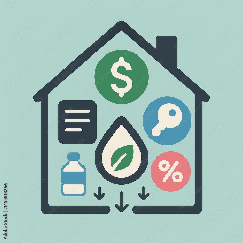 Home expenses including water, electricity, mortgage and interest rates are decreasing thanks to eco-friendly, sustainable lifestyle changes and financial planning