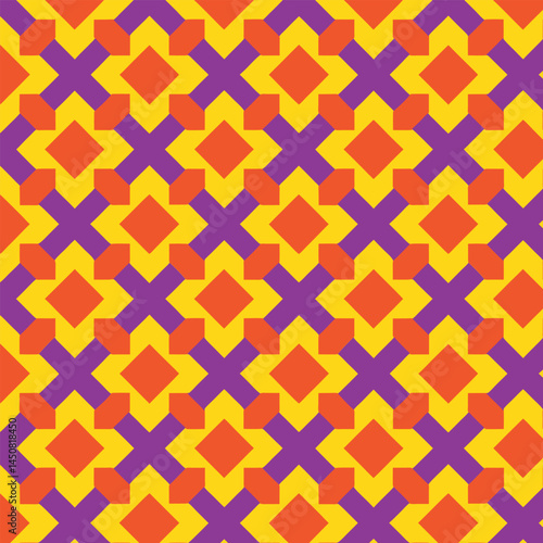 Seamless geometric vector pattern design