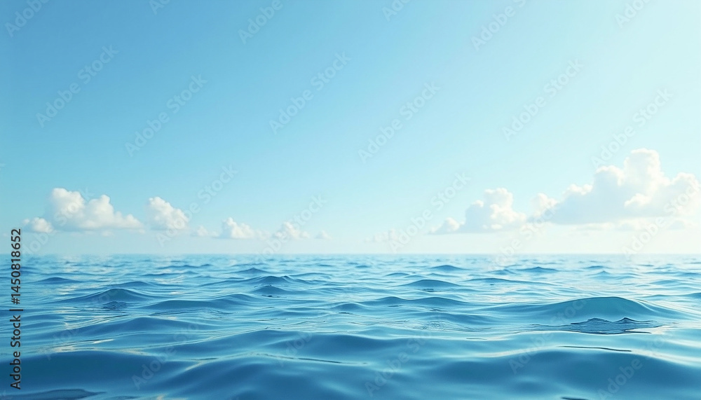 Serene Blue Lake with Clear Sky and Calm Water Reflection Serene Blue Lake with Clear Sky and Calm Water Reflection