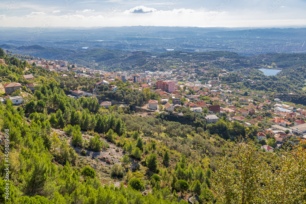 View of the village of Kruja in northern Albania.