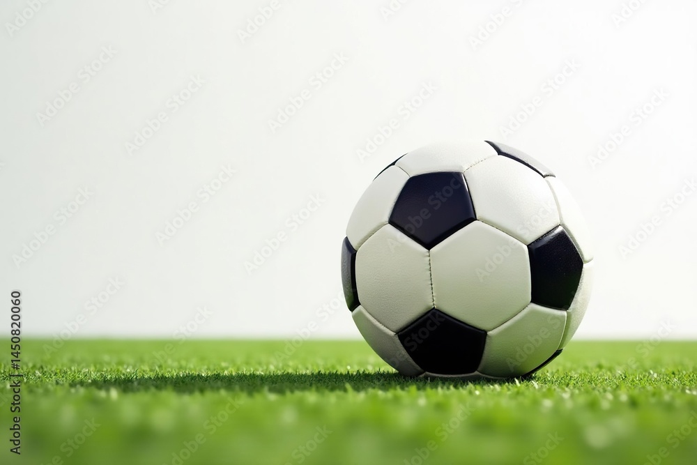 Obraz premium Well-worn football against pure white backdrop , American football, texture, details