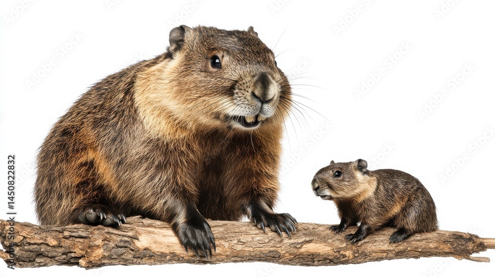 A rabbit is seated in front of a Png background, a Beaver Isolated on a whitePNG Background A rabbit is seated in front of a Png background, a Beaver Isolated on a whitePNG Background