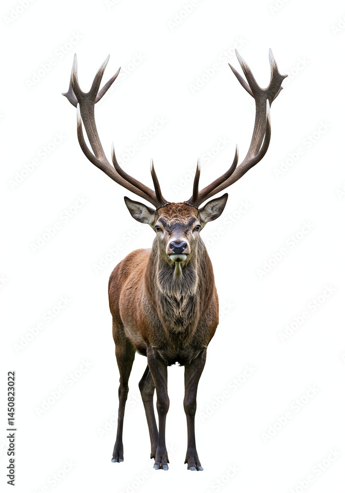 Fototapeta premium Majestic Red Deer Stag with Large Antlers