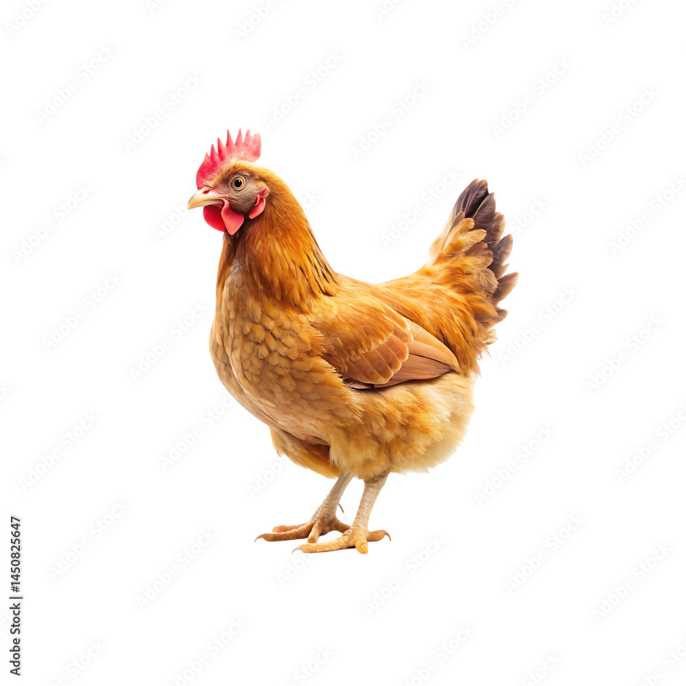 Fototapeta premium chicken isolated on a transparent background, in a PNG format
