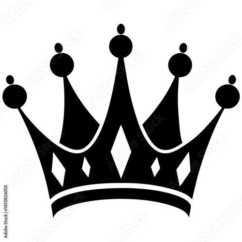 A golden set of royal crown vector icons symbolizes majestic power and luxury