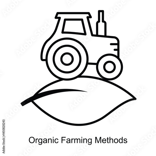 Vector icon for Organic Farming Methods in Sustainable Agriculture. Highlights healthy plant growth and soil enrichment practices for eco-friendly farming systems.