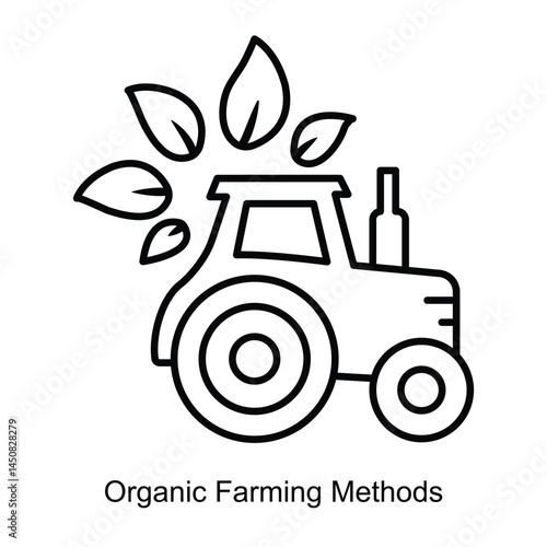 Vector icon for Organic Farming Methods in Sustainable Agriculture. Highlights healthy plant growth and soil enrichment practices for eco-friendly farming systems.