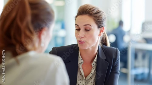 Wallpaper Mural Smiling attractive confident successful Female Manager Interviewing an Applicant In Office	
 Torontodigital.ca