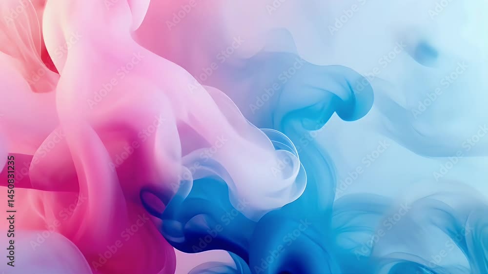 Abstract Pink Blue Swirling Ink Fluid Motion Background Abstract Pink Blue Swirling Ink Fluid Motion Background