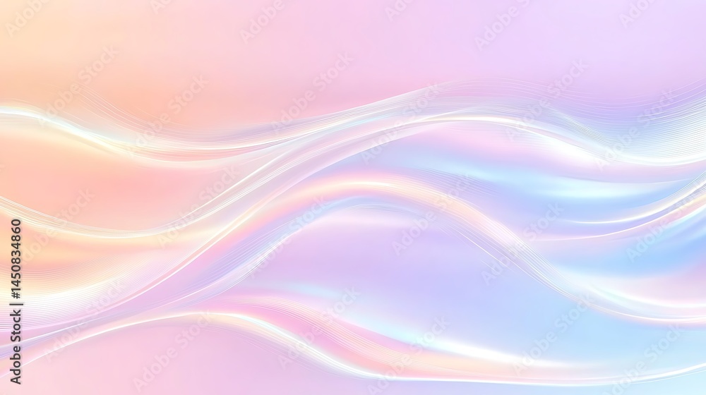 Fototapeta premium Soft Pastel Waves with Gentle Gradients and Ethereal Light Effects