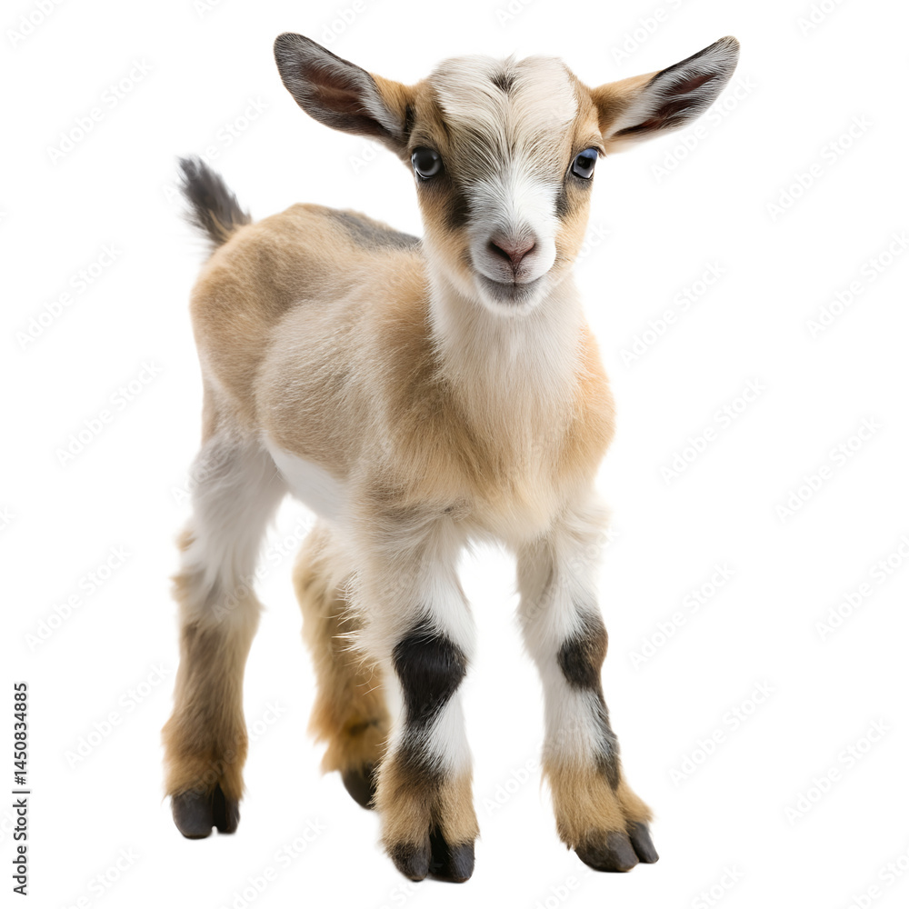 Fototapeta premium Baby Goat Isolated On White