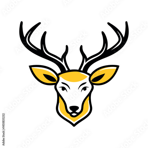 a animal deer head doodle design