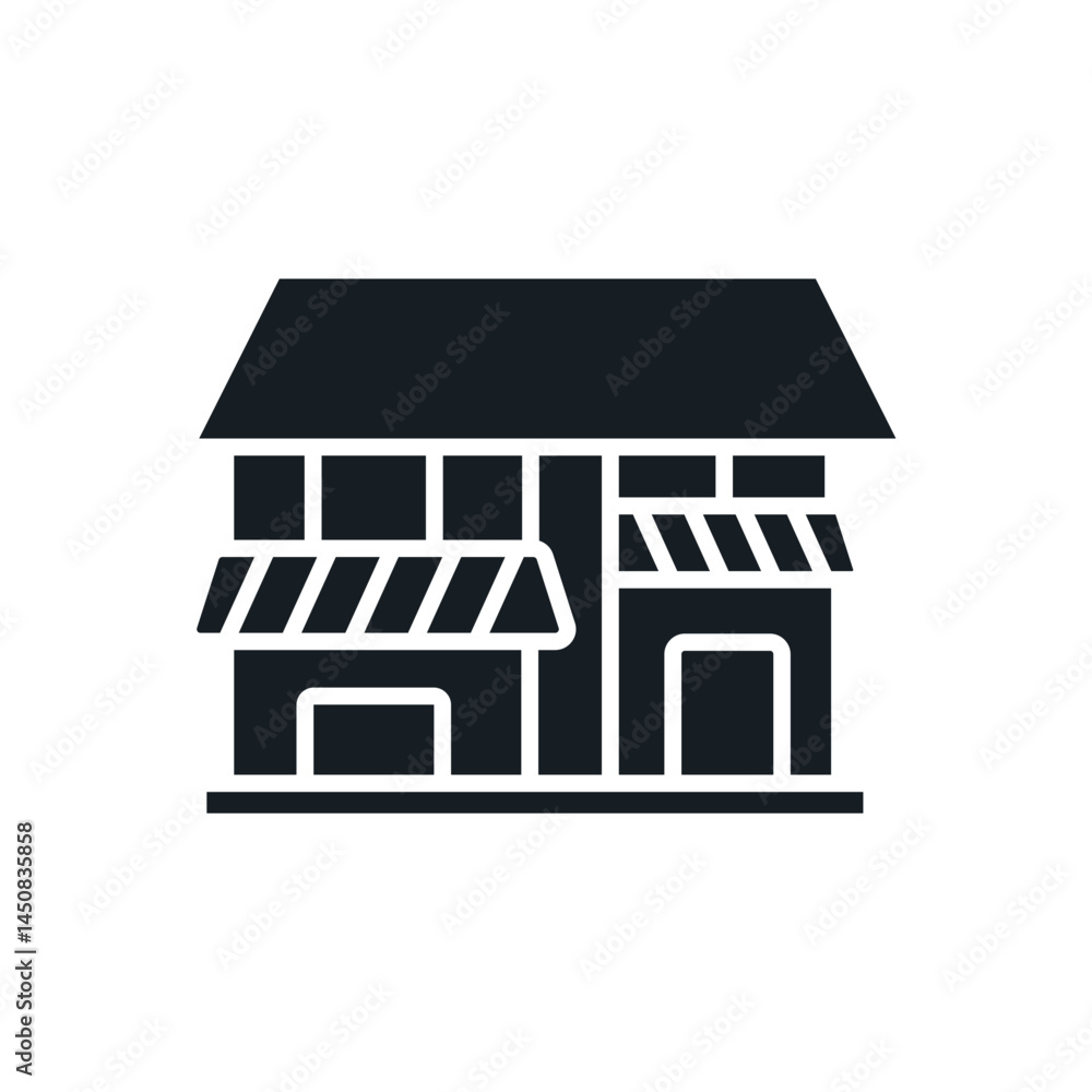 villa icons isolated on White Background. Flat style design villa icons isolated on White Background. Flat style design