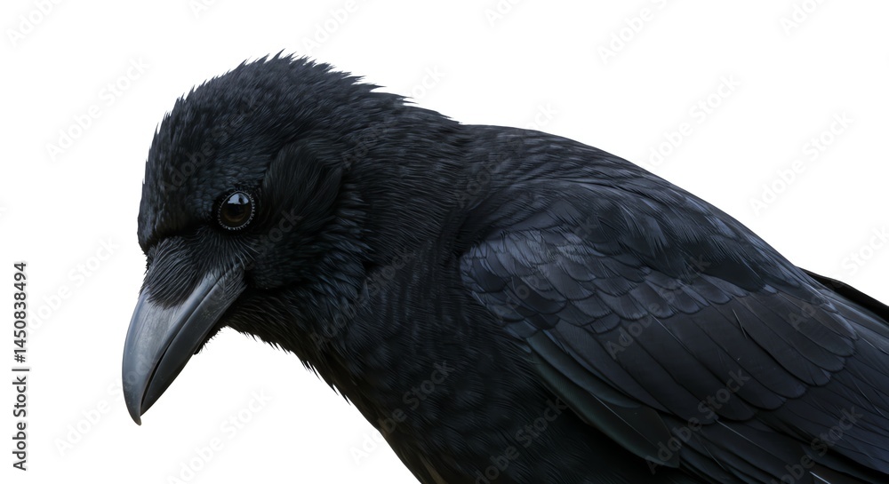 Obraz premium Close Up of a Black Raven