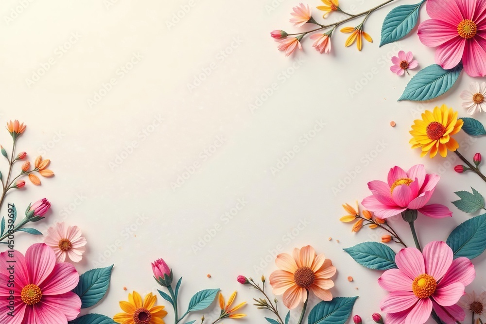 Subtle repeating floral motif on a light backdrop, flower, surface, bloom Subtle repeating floral motif on a light backdrop, flower, surface, bloom