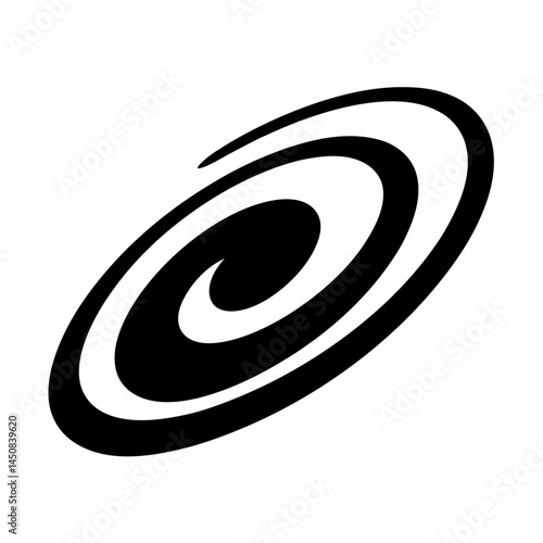 Abstract spiral design in black and white for logos or graphics