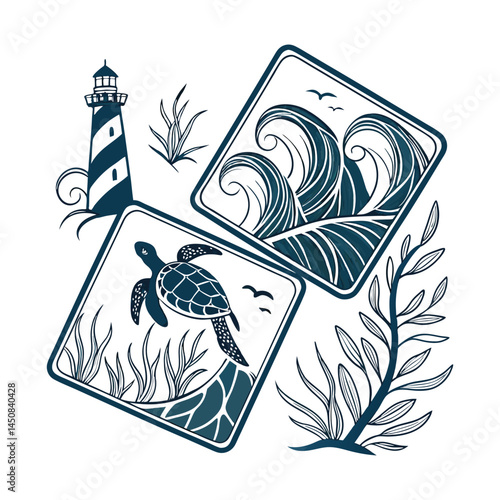 Ocean Mist Resin Coasters - Handmade Beach-Inspired Coaster Set with Shells & Sea Glass-features sustainable materials like wood, jute, and clay crafted into beautiful wall hangings, planters