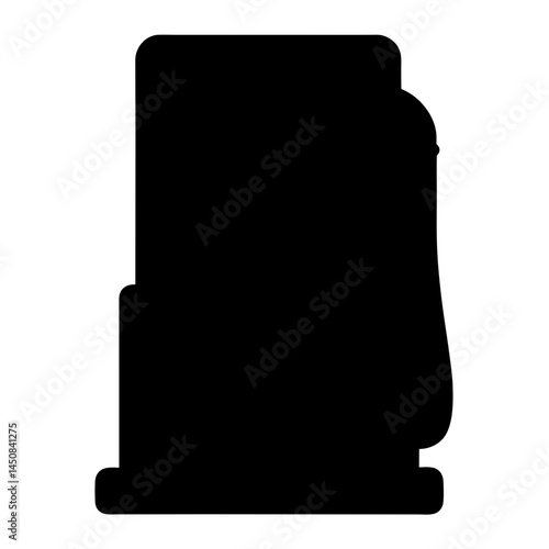Black silhouette of a fuel pump, a symbol of energy and transportation