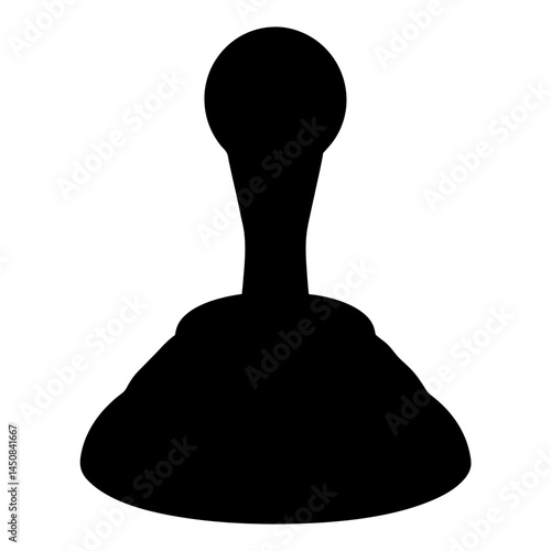 Silhouette of a game piece pawn with a round knob on top