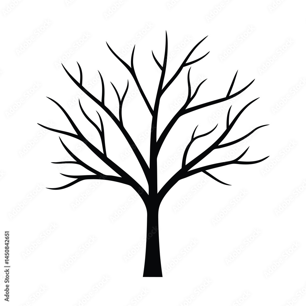 Bare Tree Vector Icon with Pale Theme Bare Tree Vector Icon with Pale Theme