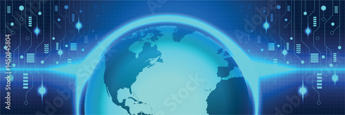 Abstract futuristic digital technology background and innovation.Network technology with modern design.Technology vector illustration background