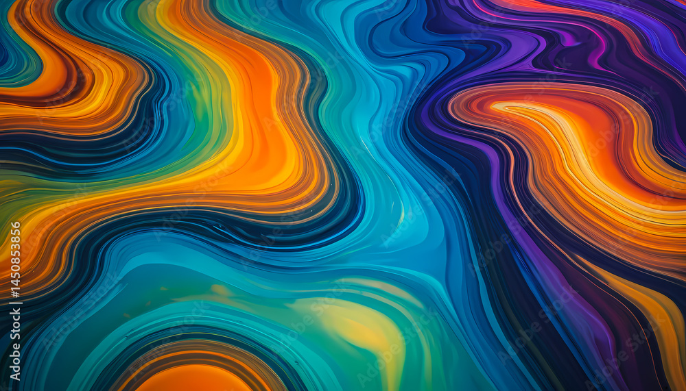 Swirling Rainbow Abstract: Fluid Colors in Motion Swirling Rainbow Abstract: Fluid Colors in Motion