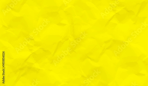 Yellow Wrinkled paper background.  yellow paper cardboard texture background.