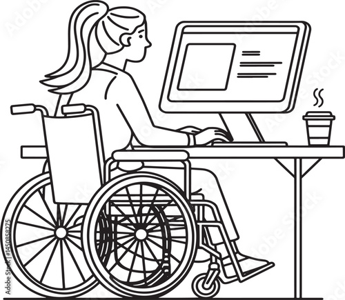 disabled woman in wheelchair