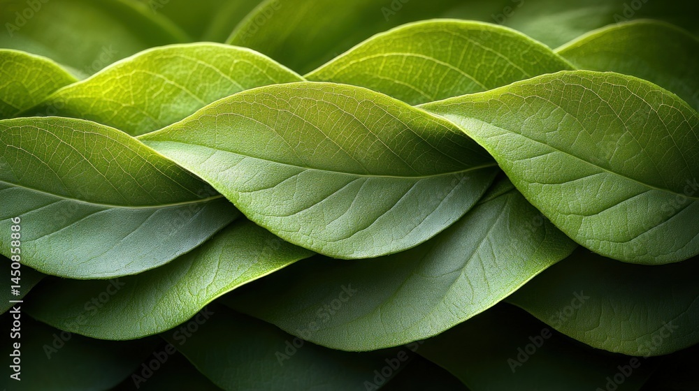 Obraz premium Intricate braided green leaves