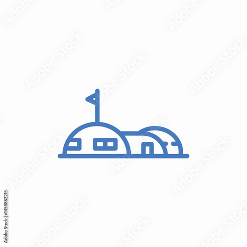 arctic base camp icon sign vector