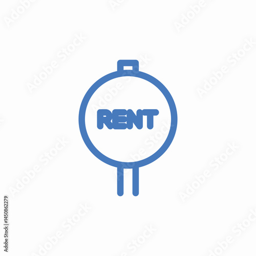 balloon rent sign icon sign vector