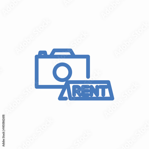 camera rent sign icon sign vector
