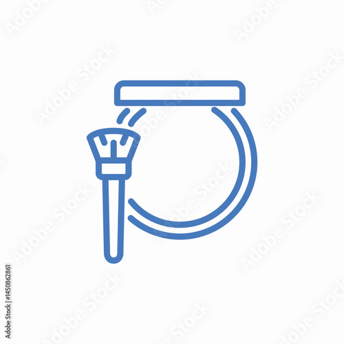 cleaning fishbowl brush icon sign vector