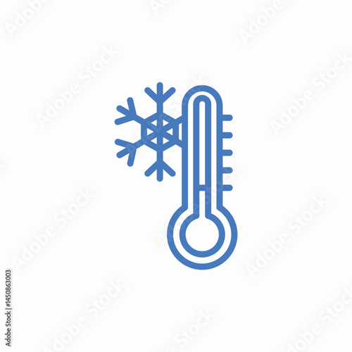 cold temperature measurement icon sign vector