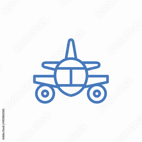commercial air transport icon sign vector
