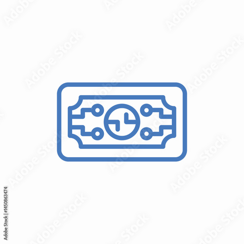 digital money currency icon sign vector