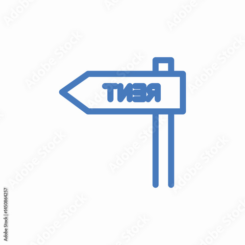rent direction sign icon sign vector