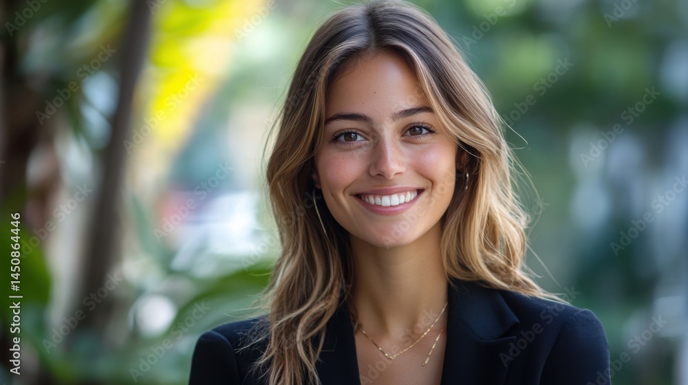 Fototapeta premium Business talk smiling woman