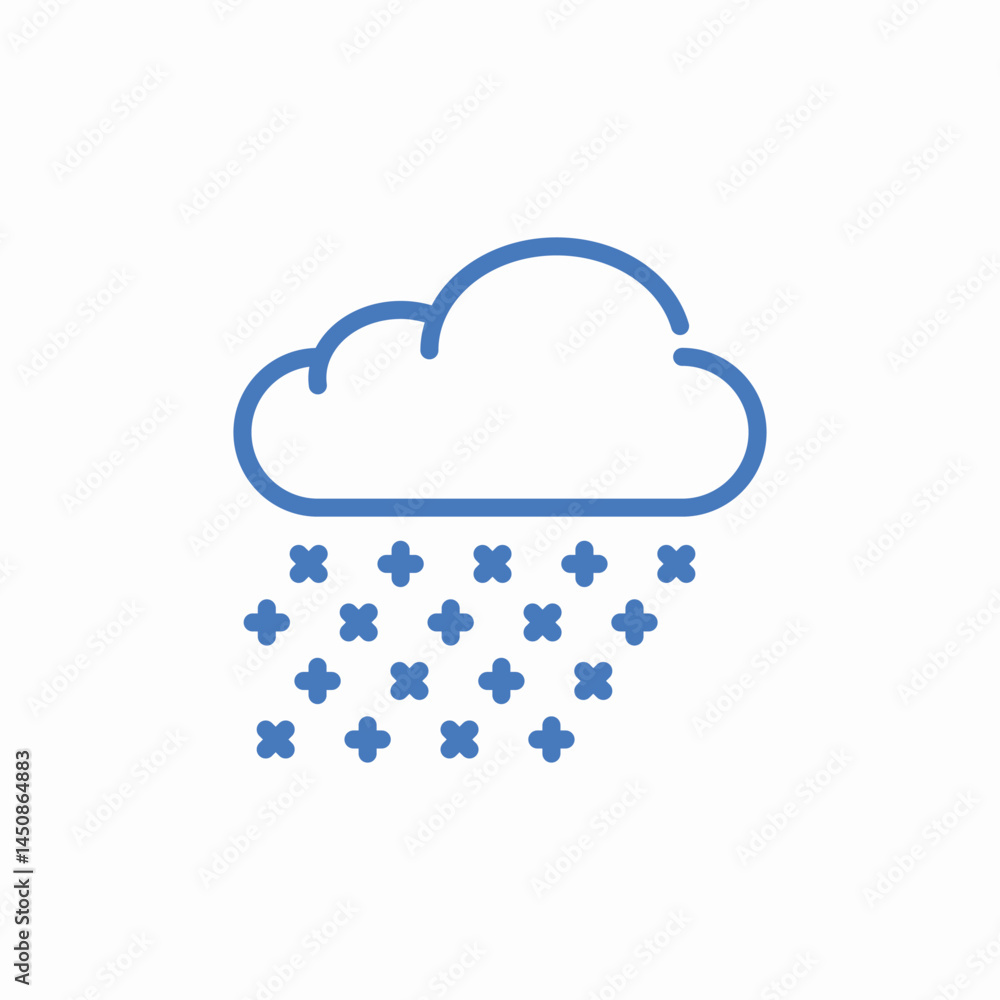 snowfall weather cloud icon sign vector snowfall weather cloud icon sign vector