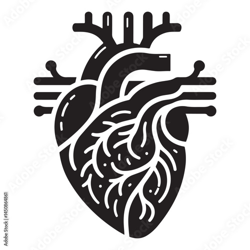Human heart icon. Vector illustration design