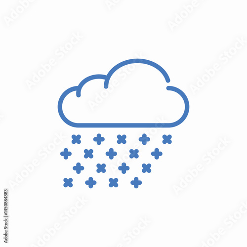 snowfall weather cloud icon sign vector