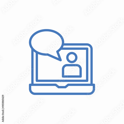 video call chat icon sign vector