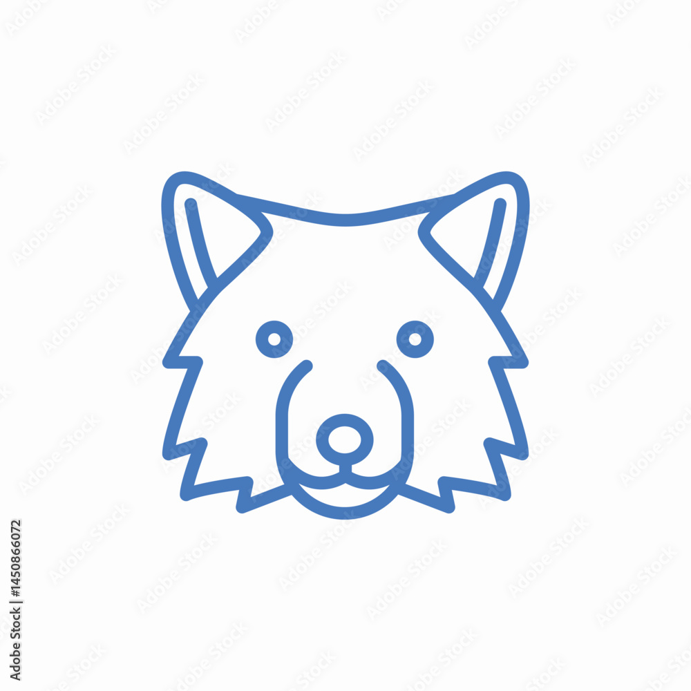 wild wolf face icon sign vector wild wolf face icon sign vector