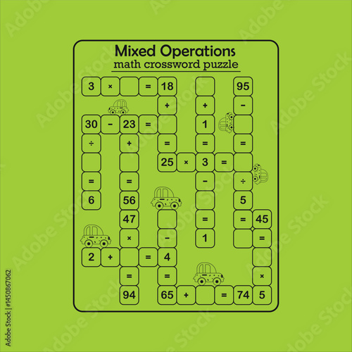 Multiple math calculations maze puzzle worksheet for child 