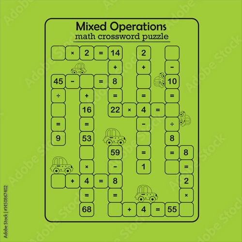 Multiple math calculations maze puzzle worksheet for child 