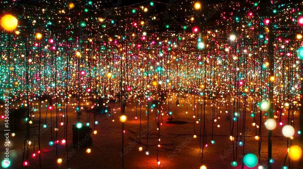 Obraz premium Colorful Light Installation Display