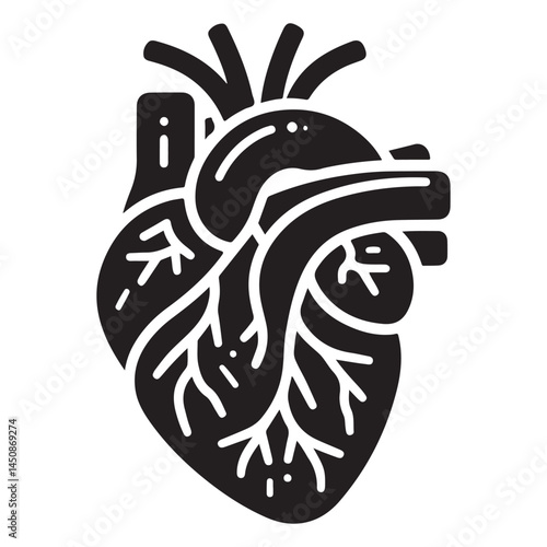 Human heart icon. Vector illustration design