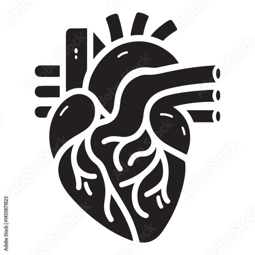 Human heart icon. Vector illustration design